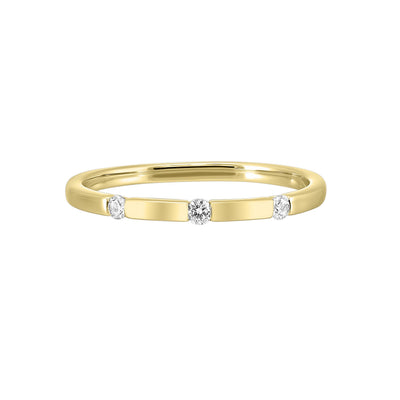14Kt Yellow Gold Diamond 1/12Ctw Ring