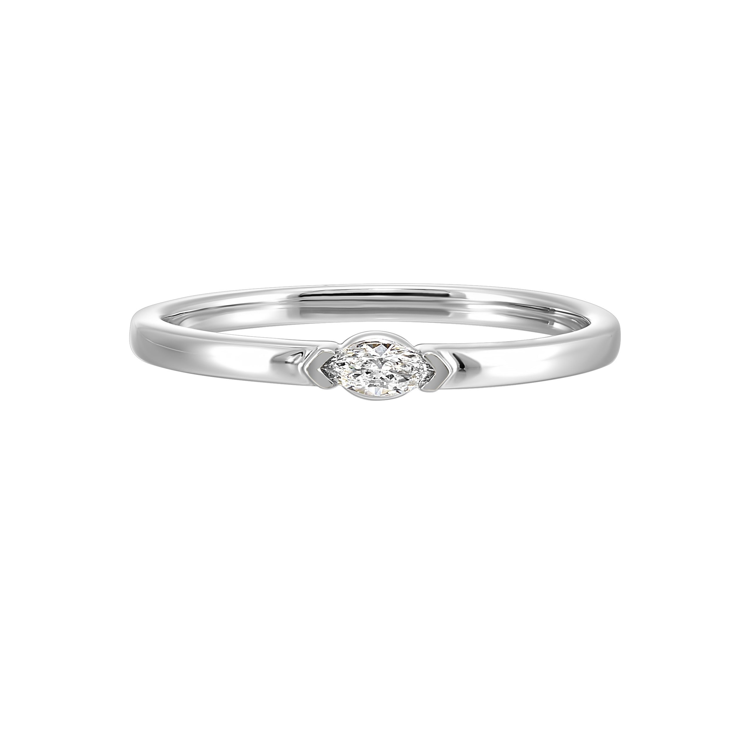 14Kt White Gold Diamond 1/12Ctw Ring