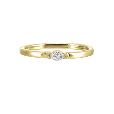 14Kt Yellow Gold Diamond 1/12Ctw Ring