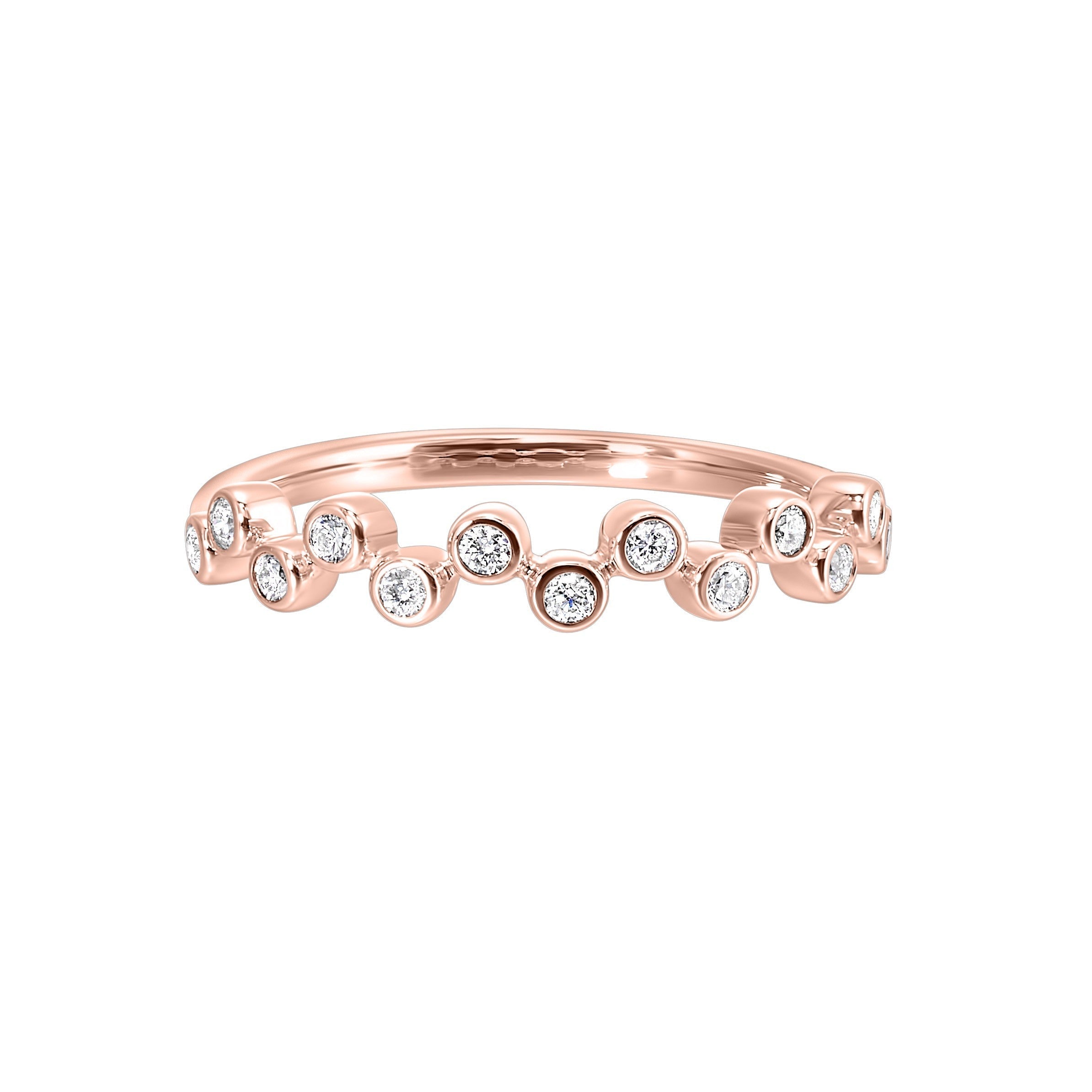 14Kt Rose Gold Diamond 1/5Ctw Ring