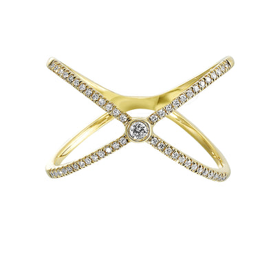 14Kt Yellow Gold Diamond 1/7Ctw Ring