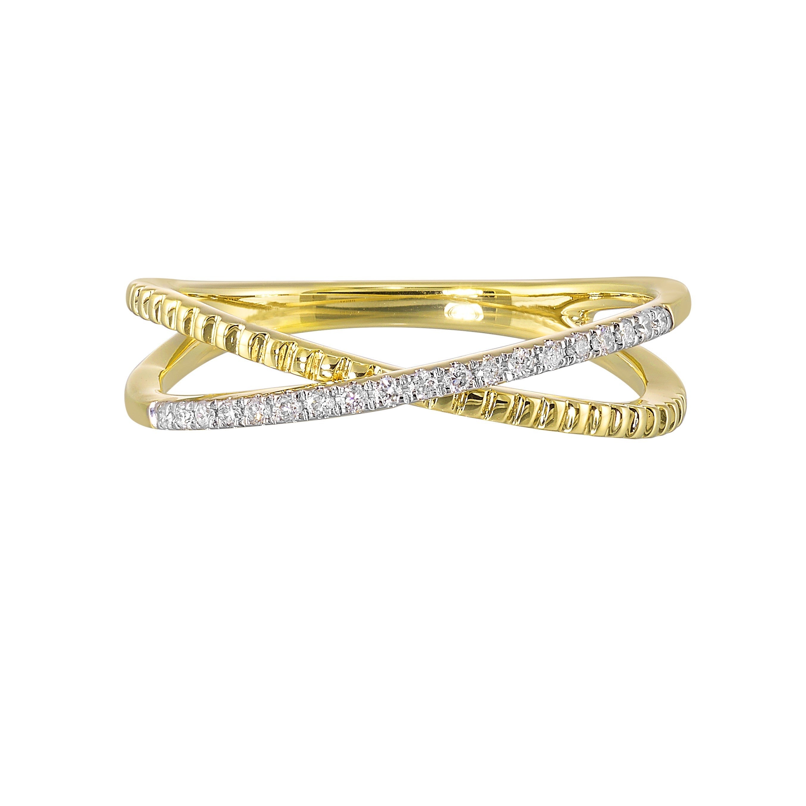 14Kt Yellow Gold Diamond 1/10Ctw Ring