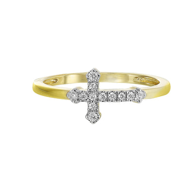 14Kt Yellow Gold Diamond 1/10Ctw Ring