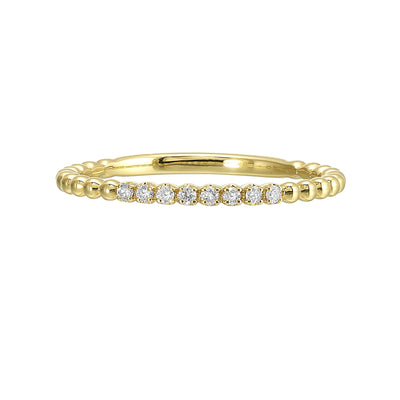 14Kt Yellow Gold Diamond 1/20Ctw Ring