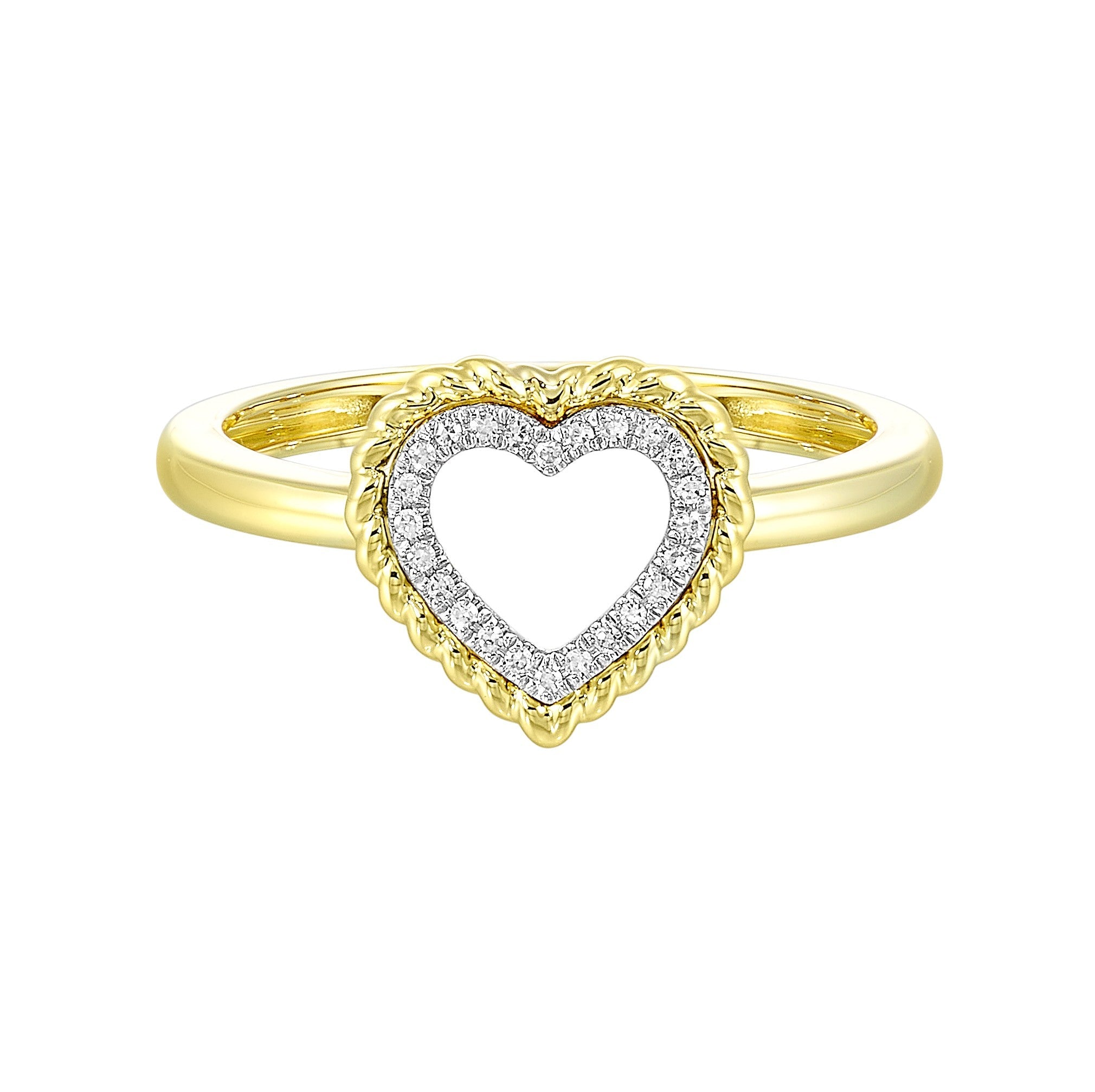14Kt Yellow Gold Diamond 1/20Ctw Ring