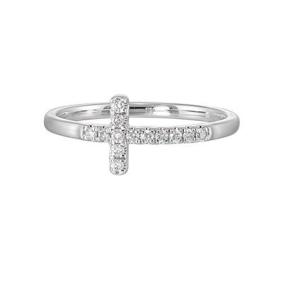 14Kt White Gold Diamond 1/10Ctw Ring