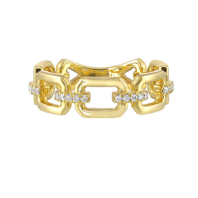 14Kt Yellow Gold Diamond 1/10Ctw Ring