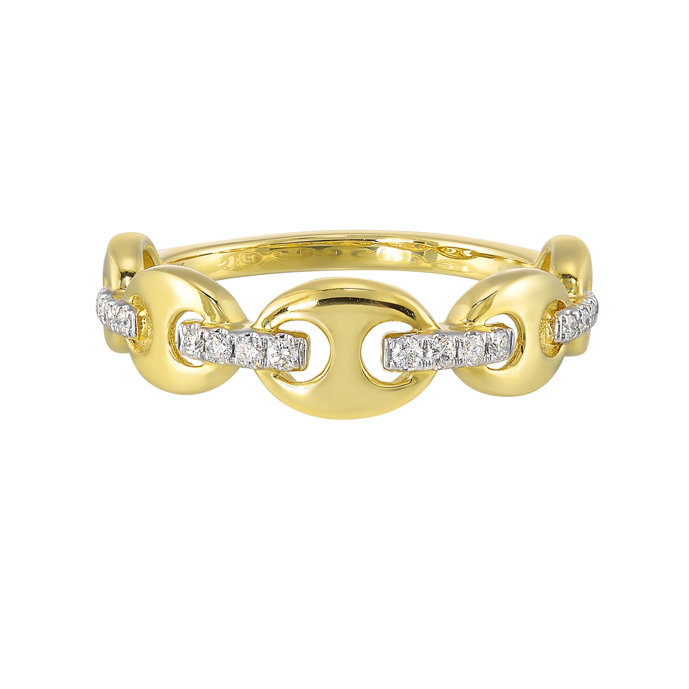 14Kt Yellow Gold Diamond 1/10Ctw Ring
