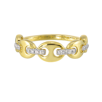 14Kt Yellow Gold Diamond 1/10Ctw Ring