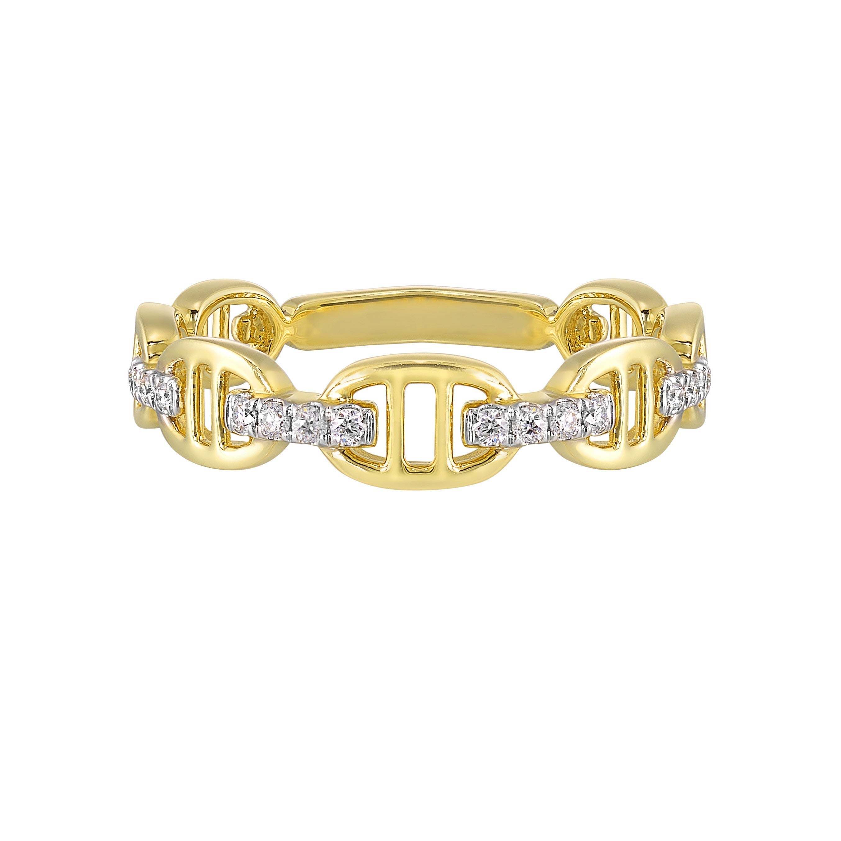 14Kt Yellow Gold Diamond 1/10Ctw Ring