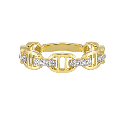 14Kt Yellow Gold Diamond 1/10Ctw Ring