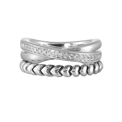 Silver Diamond 1/5Ctw Ring
