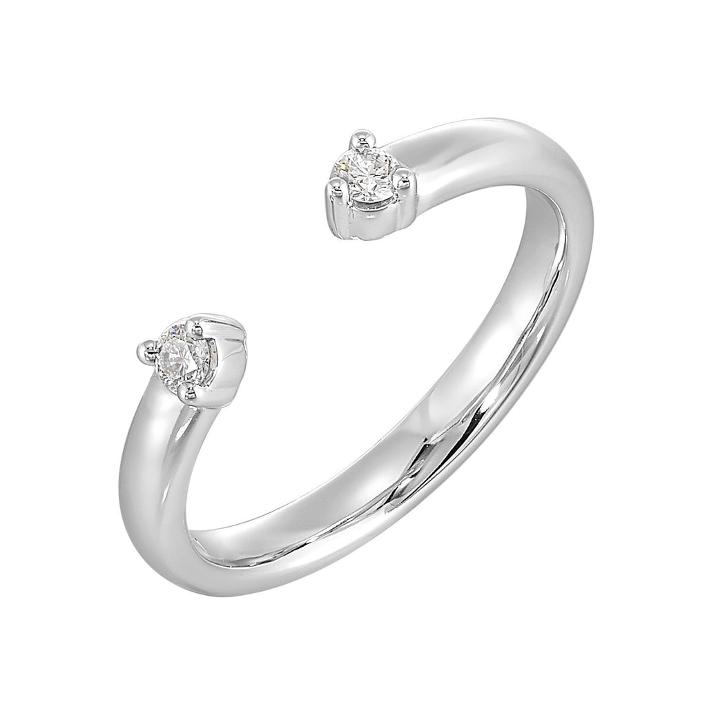 14Kt White Gold Diamond 1/10Ctw Ring
