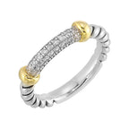 Gold Silver White Yellow Diamond 1/5Ctw Ring