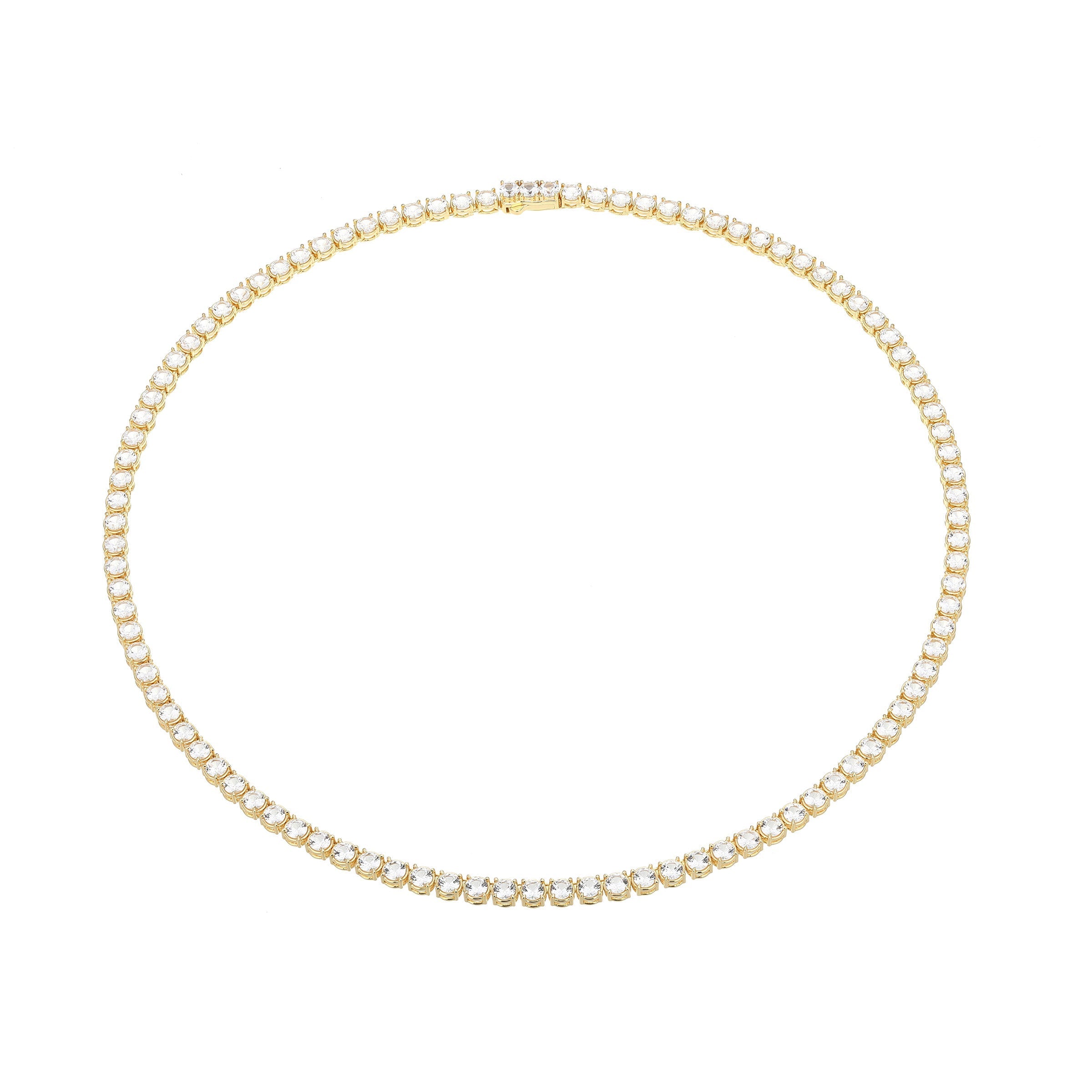 UN0120 - Basic Lab-Created White Sapphire Tennis Necklace