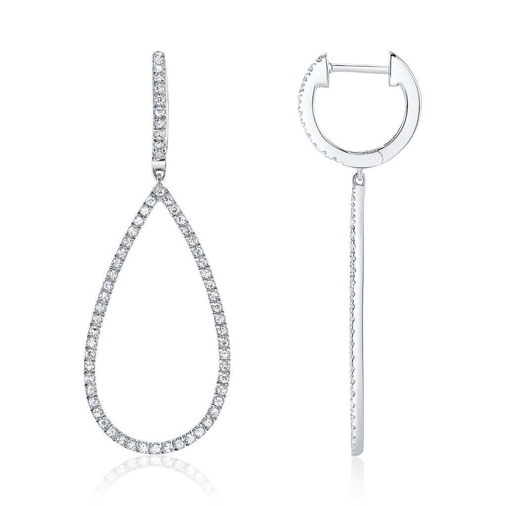 0.40CT 14K W/G DIAMOND PEAR EARRING