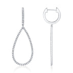 0.40CT 14K W/G DIAMOND PEAR EARRING