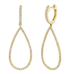 0.40CT 14K Y/G DIAMOND PEAR EARRING