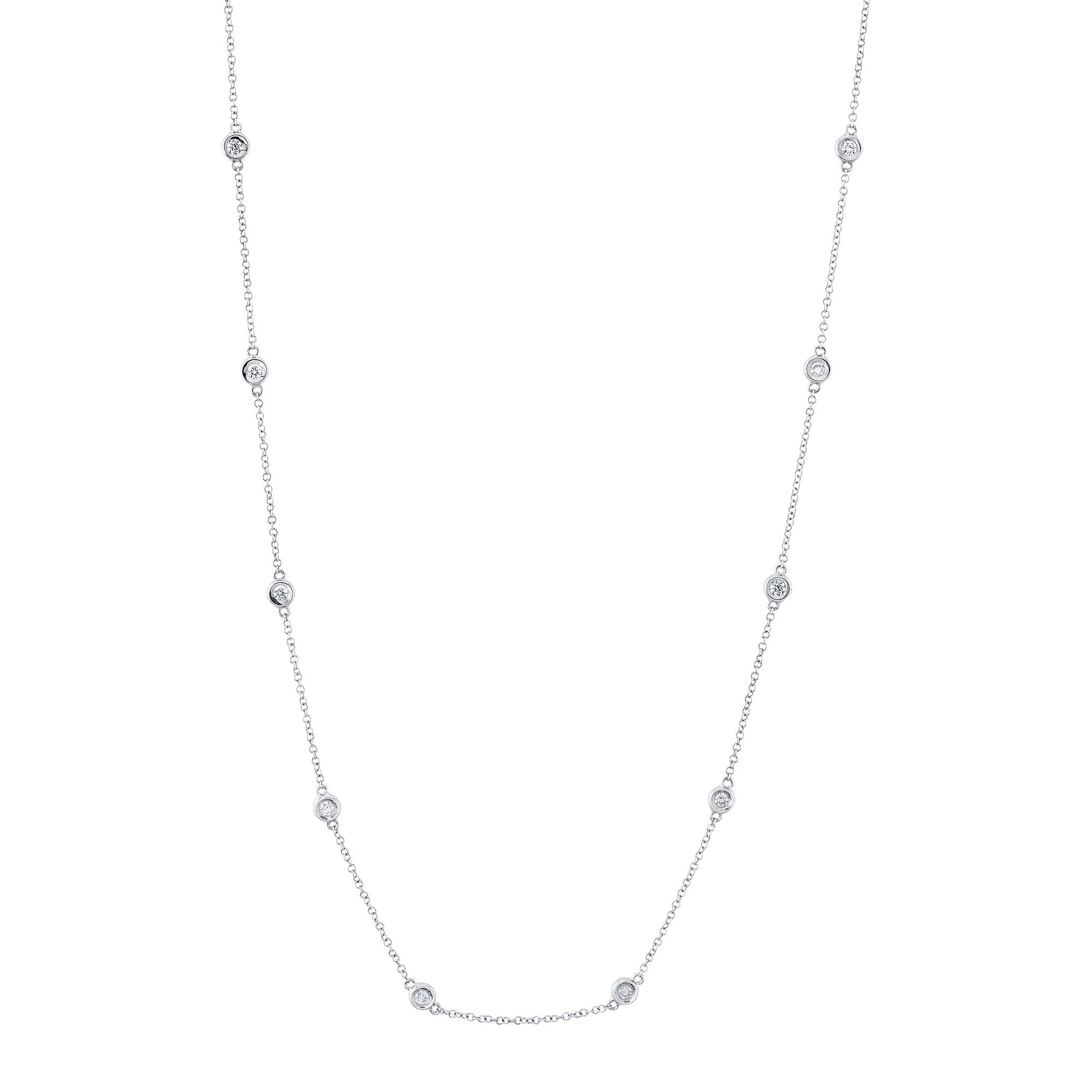 0.28CT 14K W/G 18" DIAMONDS BY THE YARD CHAIN
