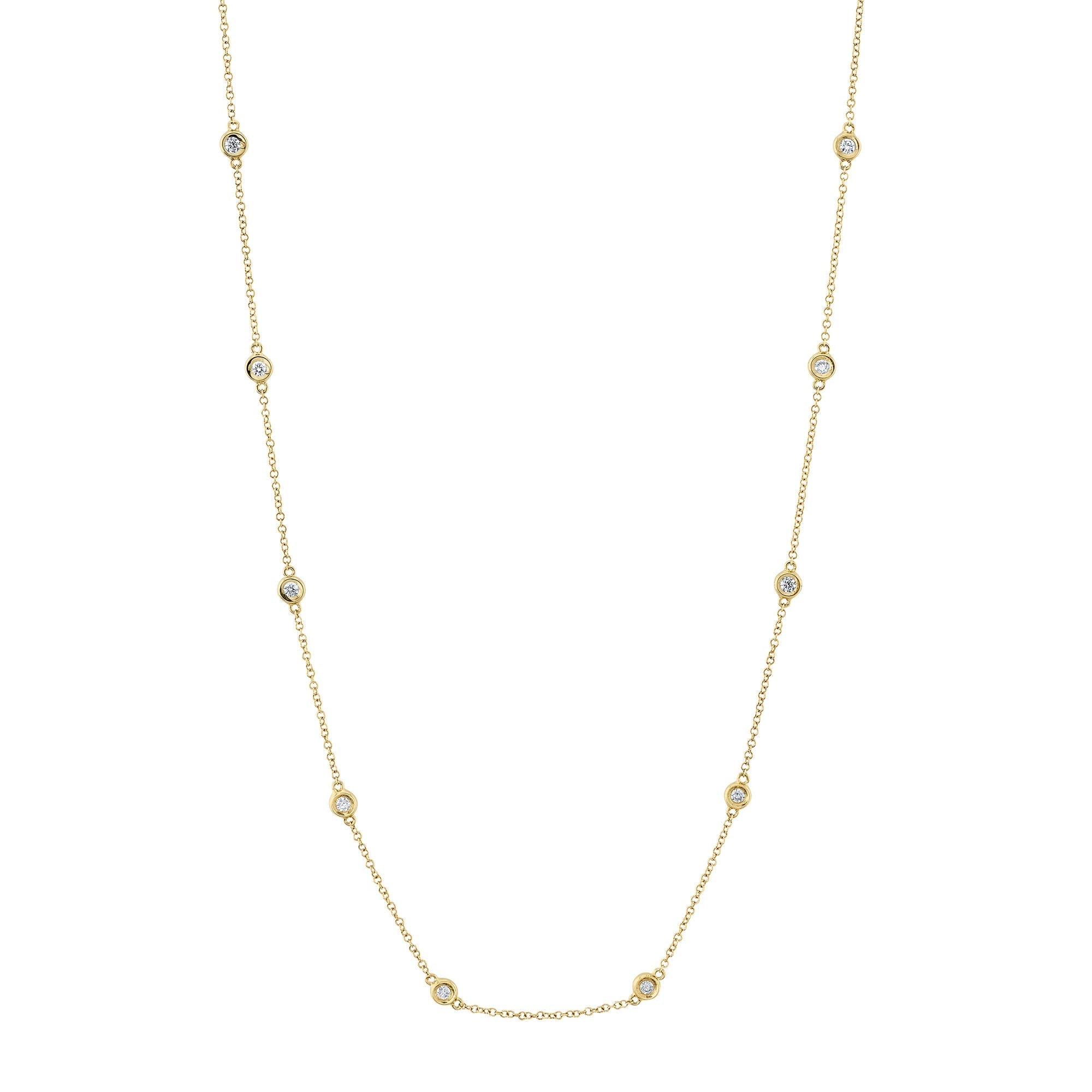 0.28CT 14K Y/G 18" DIAMONDS BY THE YARD CHAIN