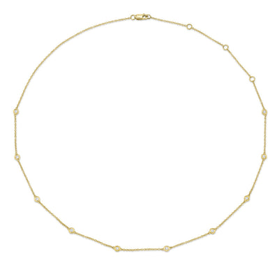 0.28CT 14K Y/G 18" DIAMONDS BY THE YARD CHAIN