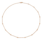 0.28CT 14K R/G 18" DIAMONDS BY THE YARD CHAIN