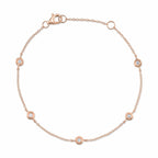 0.13CT 14K R/G 7" DIAMONDS BY THE YARD BRACELET
