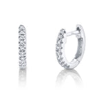 0.04CT 14K W/G DIAMOND MINI HUGGIE EARRING