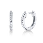0.07CT 14K W/G DIAMOND HUGGIE EARRING