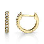 0.04CT 14K Y/G DIAMOND MINI HUGGIE EARRING