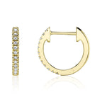 0.07CT 14K Y/G DIAMOND HUGGIE EARRING