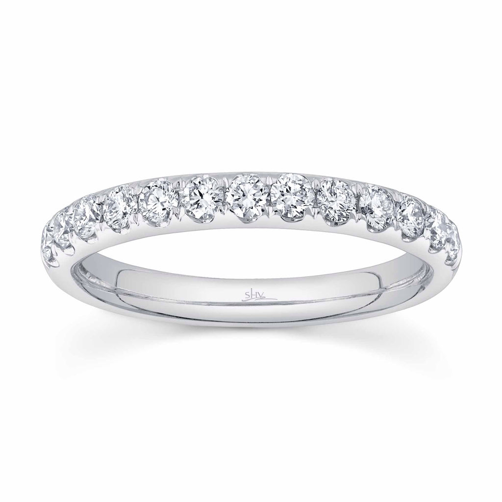 0.55CT 14K W/G DIAMOND LADY'S BAND SZ 6