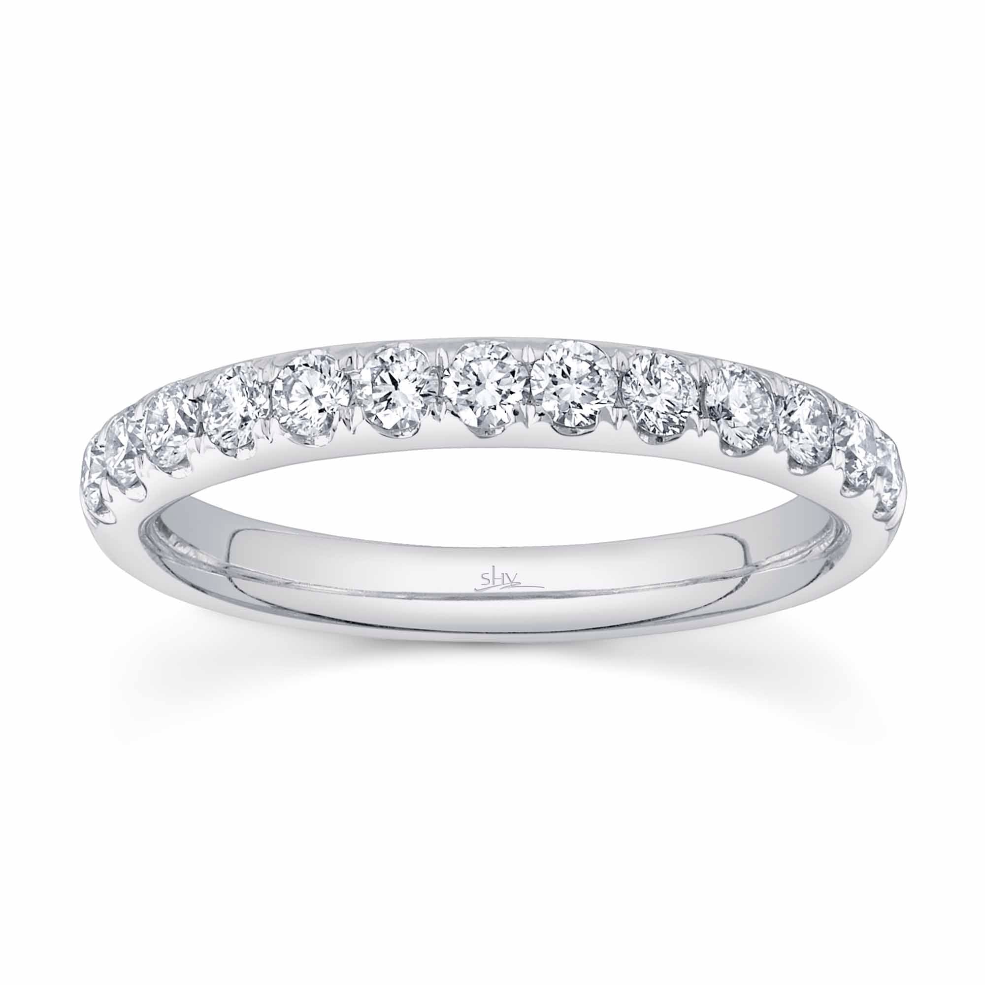 0.55CT 14K W/G DIAMOND LADY'S BAND SZ 6