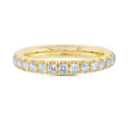 0.99CT 14K Y/G DIAMOND ETERNITY BAND SZ 4.5
