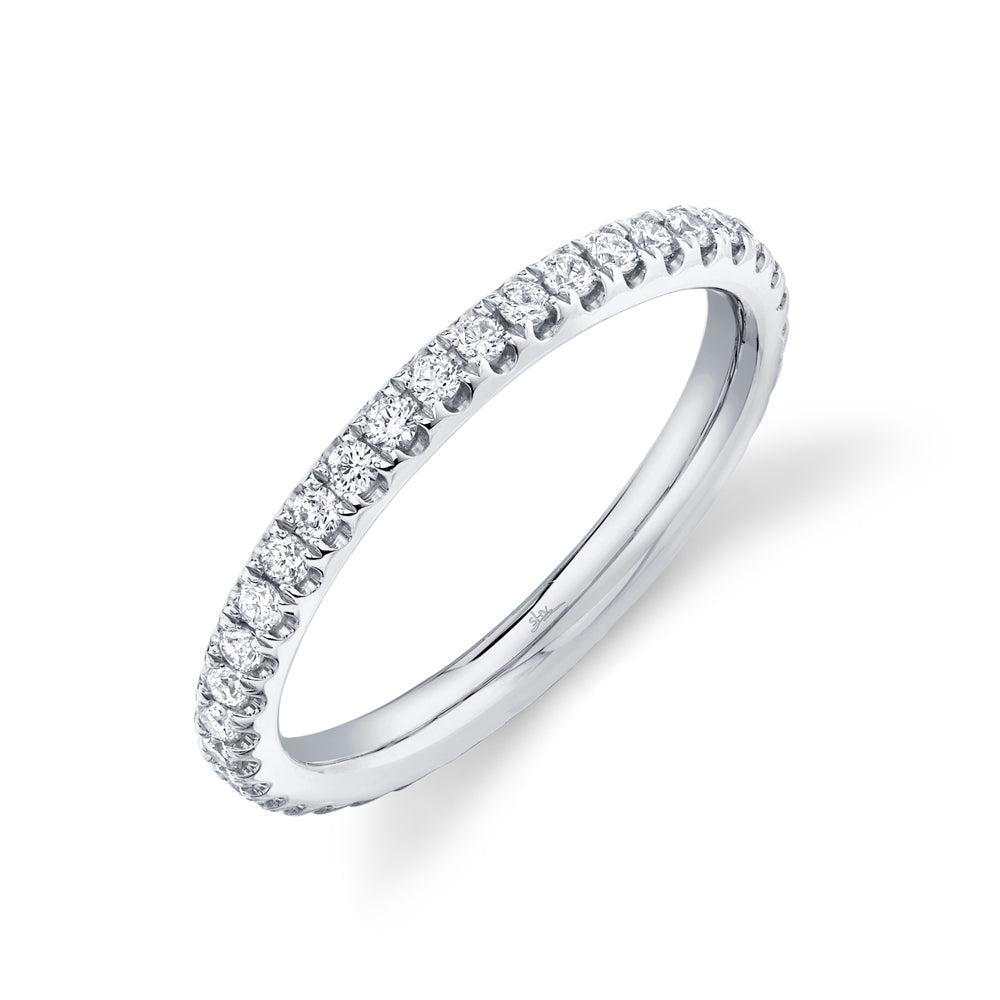 0.51CT 14K W/G DIAMOND ETERNITY BAND SZ 4.5