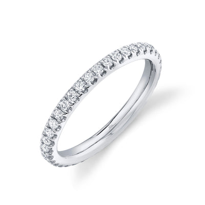 0.51CT 14K W/G DIAMOND ETERNITY BAND SZ 4.5