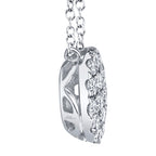 0.43CT 14K W/G DIAMOND PAVE CIRCLE NECKLACE