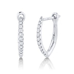 0.15CT 14K W/G DIAMOND HOOP EARRING