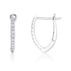 0.15CT 14K W/G DIAMOND HOOP EARRING