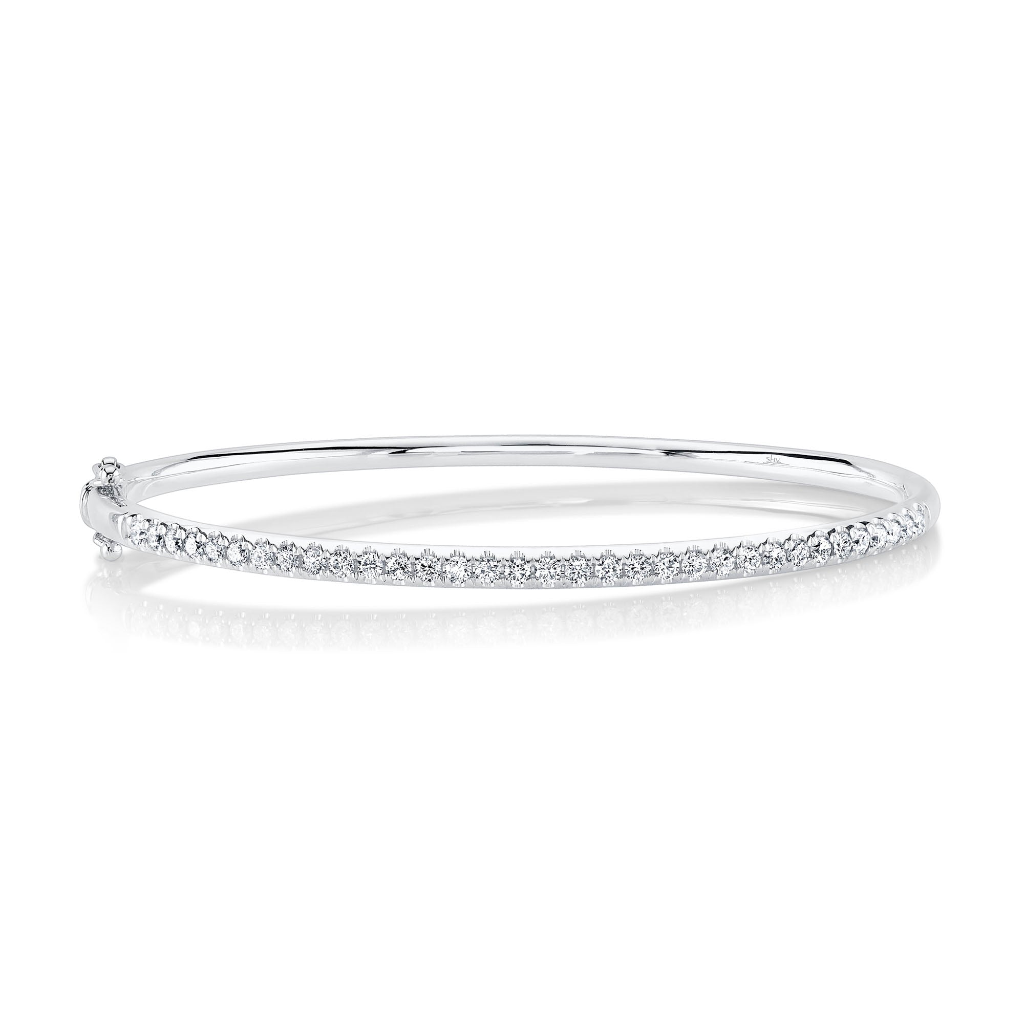 0.90CT 14K W/G DIAMOND BANGLE