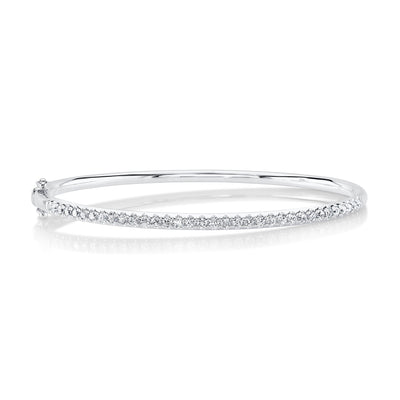 0.90CT 14K W/G DIAMOND BANGLE