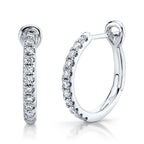 0.26CT 14K W/G DIAMOND HOOP EARRING