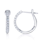 0.26CT 14K W/G DIAMOND HOOP EARRING