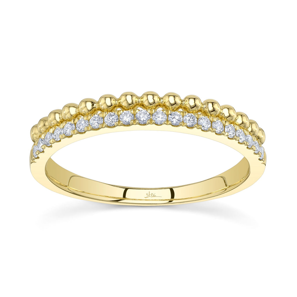 0.18CT 14K Y/G DIAMOND LADY'S RING