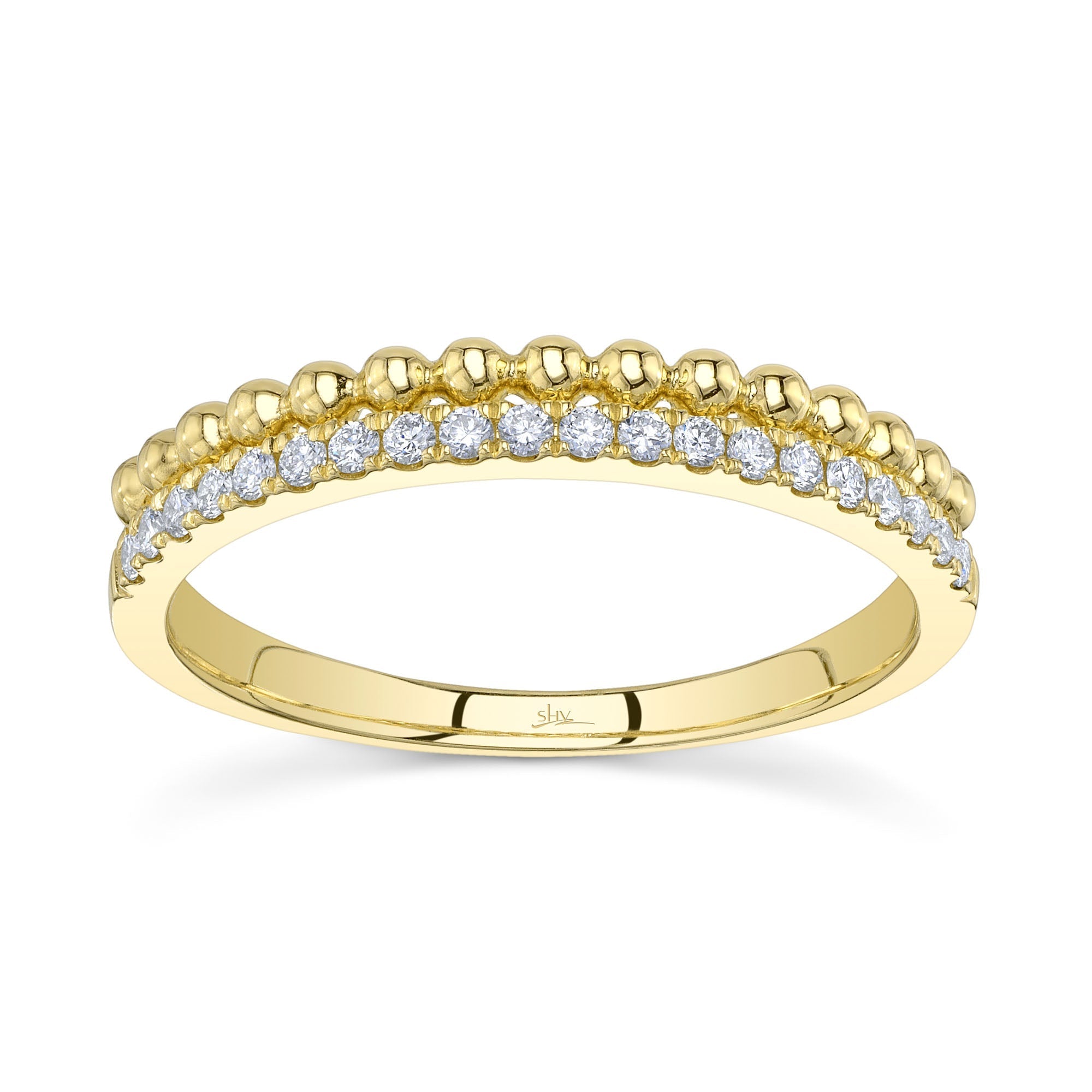 0.18CT 14K Y/G DIAMOND LADY'S RING