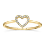 0.04CT 14K Y/G DIAMOND OPEN HEART RING