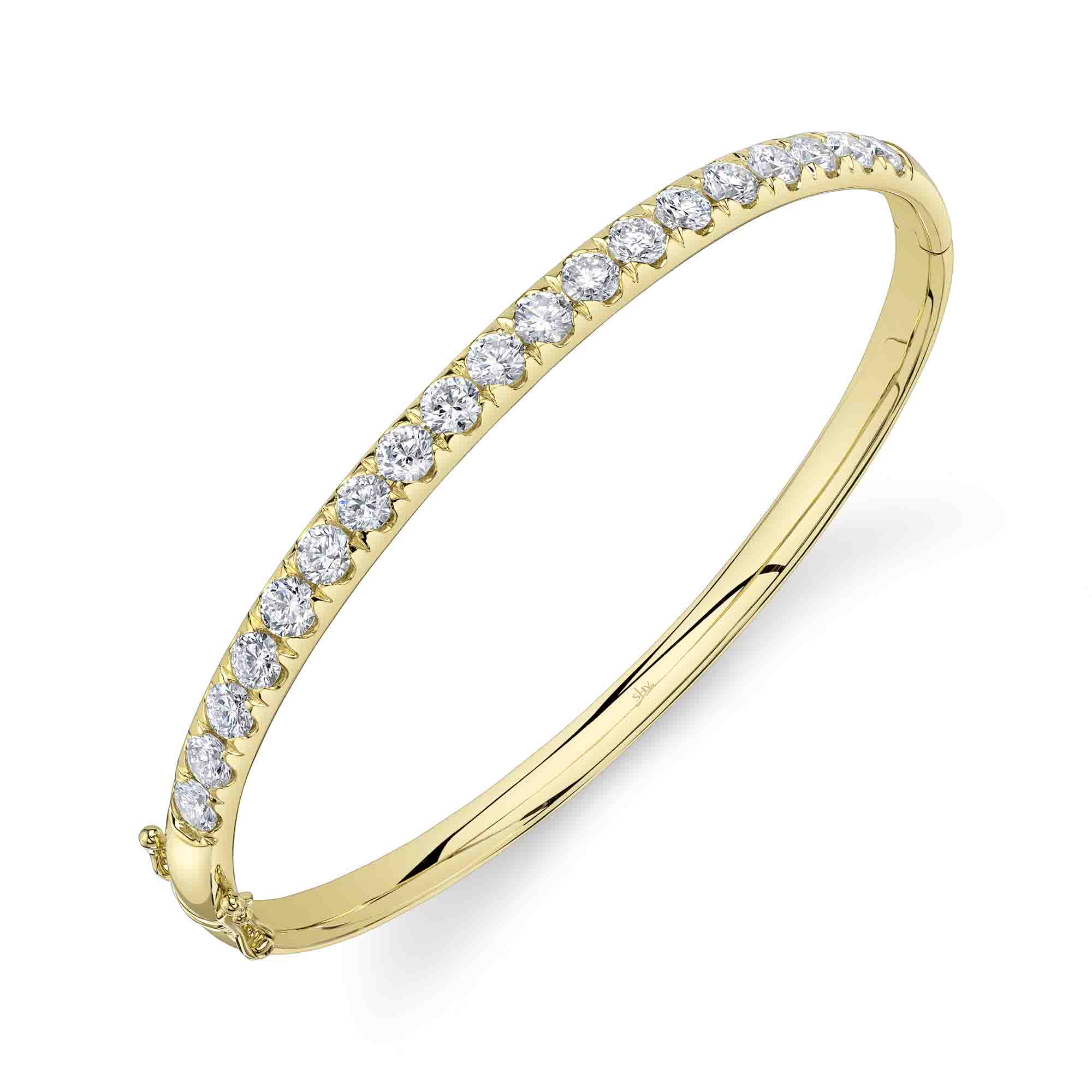 3.04CT 14K Y/G DIAMOND BANGLE