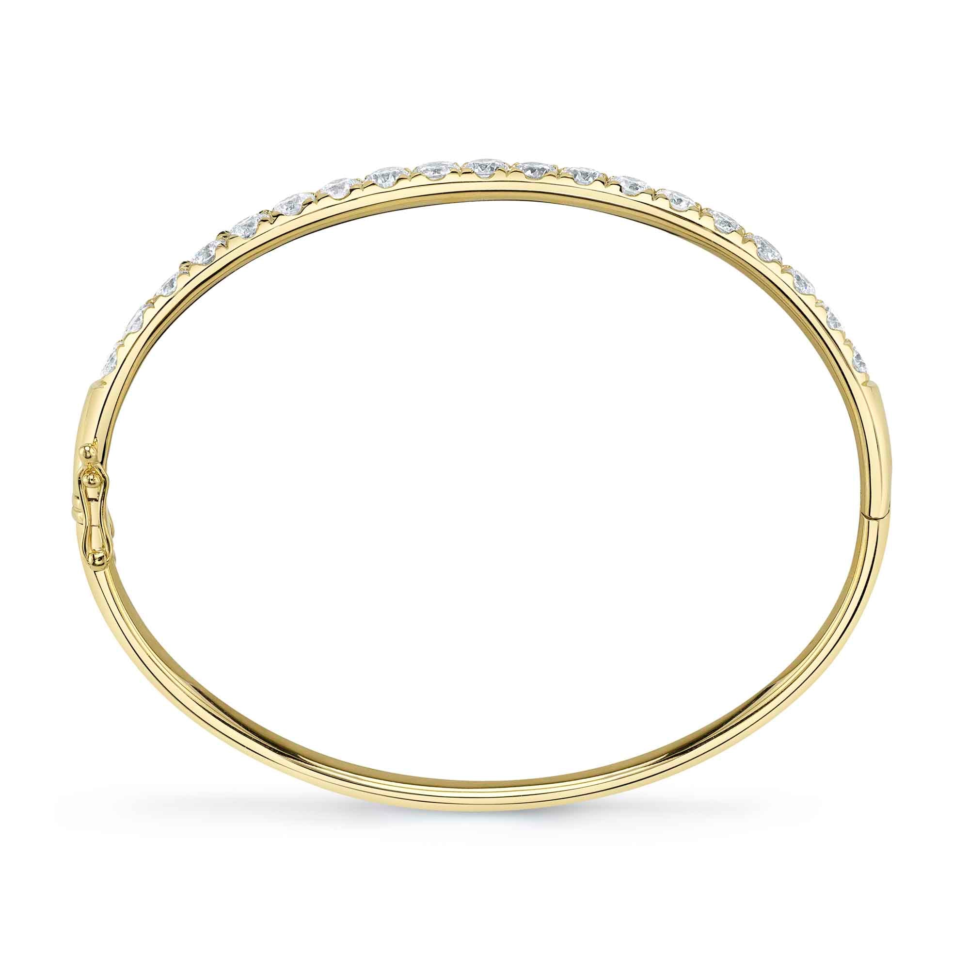 3.04CT 14K Y/G DIAMOND BANGLE