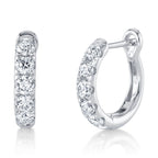 0.81CT 14K W/G DIAMOND HUGGIE EARRING