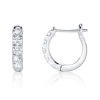 0.81CT 14K W/G DIAMOND HUGGIE EARRING